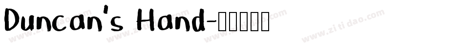 Duncan's Hand字体转换